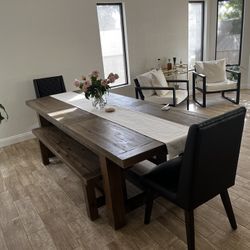 Dining Chairs and  Bench