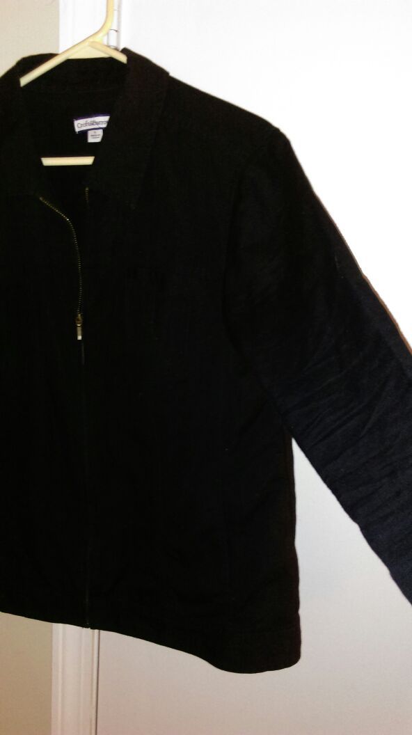 Ladies black linen casual jacket size large