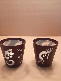 Southwest Votive Candle Holders Set of 2