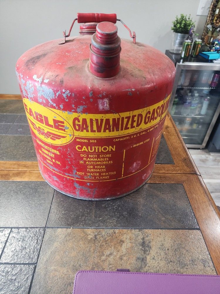 Vintage 5 Gallon Gas Can