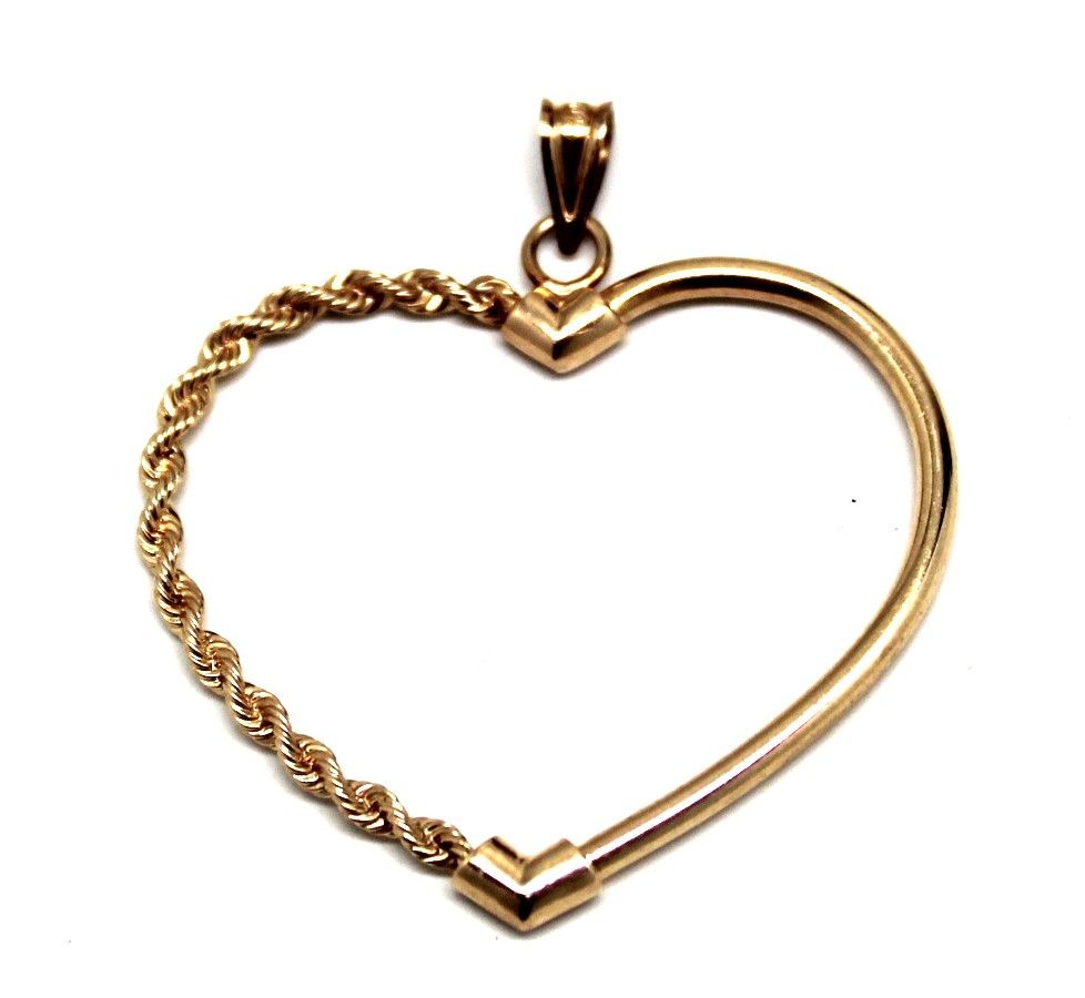 Ladies 10K Gold Heart Pendant