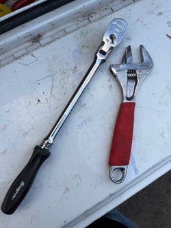 Snap On 3/8 ratchet / Snap On Adjustable Wrench