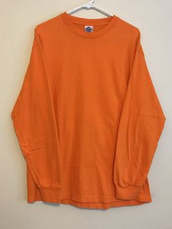 Orange Long sleeve shirt size large