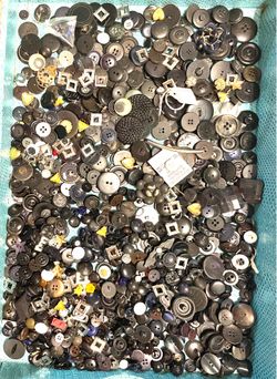 Antique to Vintage Black Buttons 2#