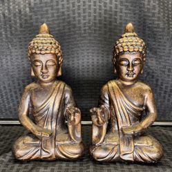 Pair of Pier 1 Meditating Buddha Bookends 