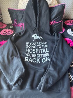 Black Horse Riding Graphic Hoodie