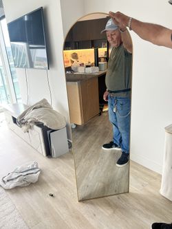 Modern Full-Length Ring Floor Mirror – $100 (DMV Area)