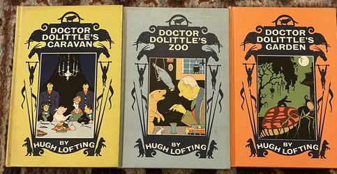 3 HB Vintage  Doctor Dolittle’s Zoo By Lofting Books