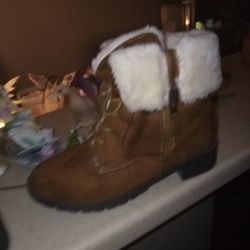 Comfort view Suede Leather Boots With Fur