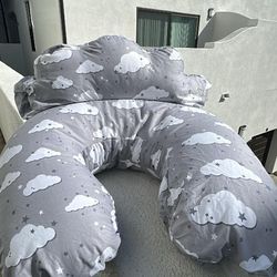 PILLANI Nursing Pillow for Breastfeeding & Bottle Feeding - Clouds