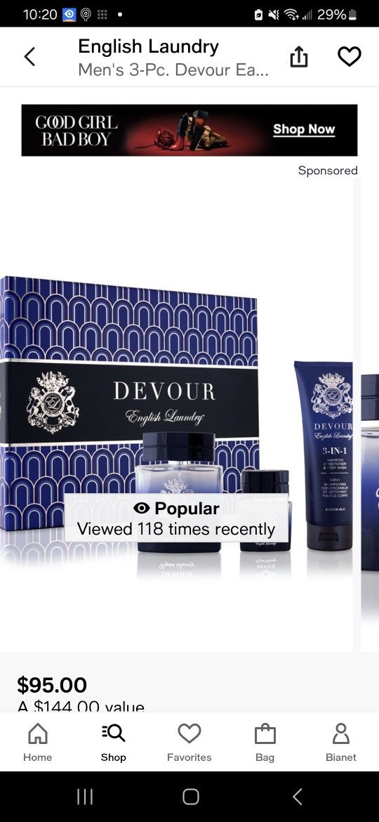 Mens Perfume Set