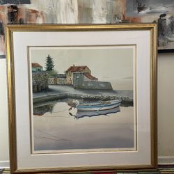 Framed Frane Mlinar Limited Edition Hand Signed Serigraph Hand Signed Print  Evening Mist -203 of 275 