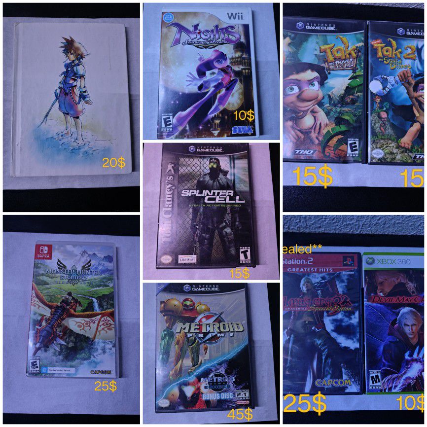 Nintendo And PlayStation Games Lot (Serious Offers Only) - Kingdom Hearts 1.5 Remix, NiGHTS, Monster Hunter, Metroid Prime, Devil May Cry