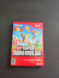 Super Mario Bros Wii Case And Instructions Only NO GAME