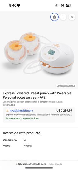 Express Powered Breast Pump With Wearable Personal Accessory 