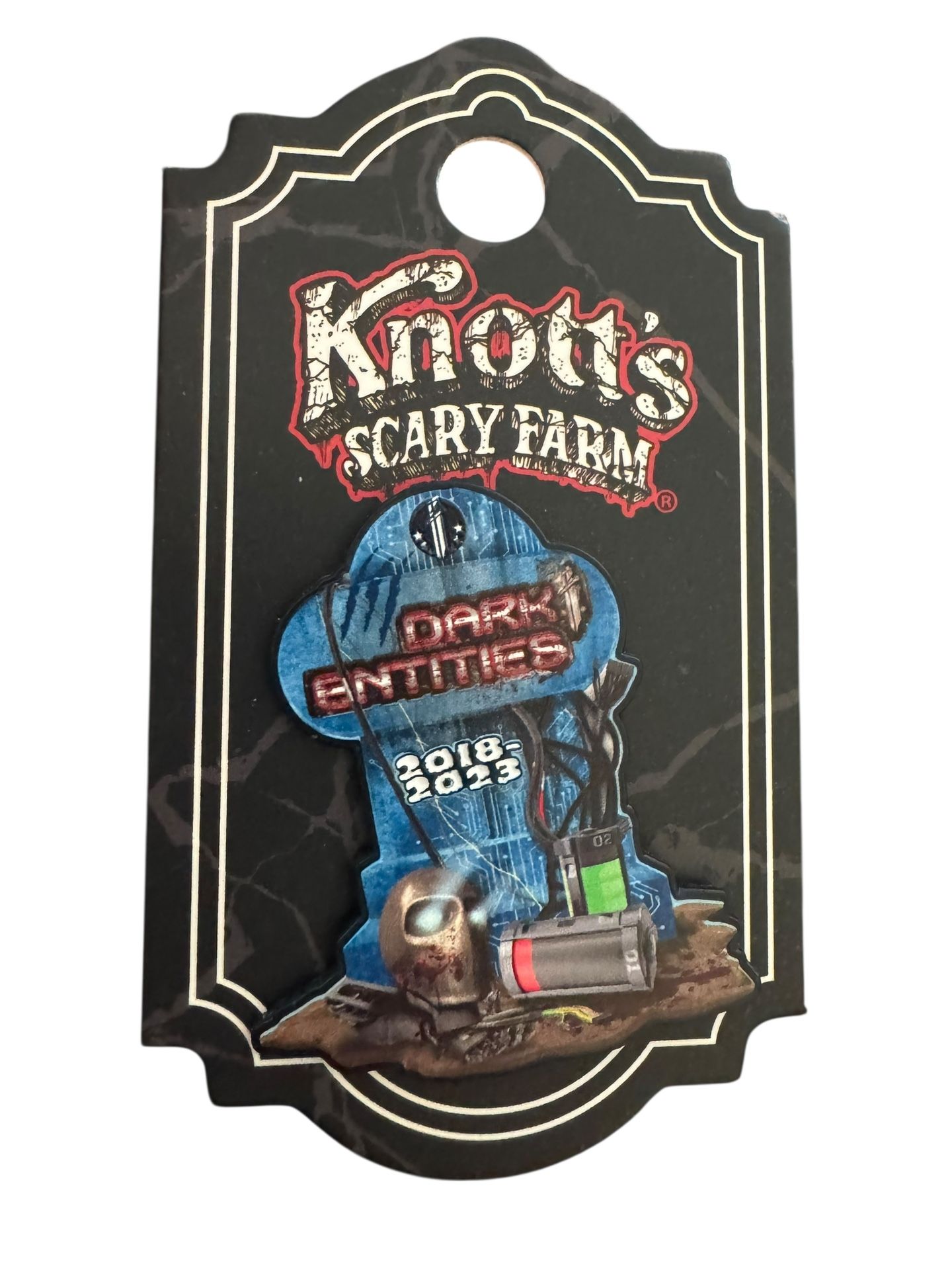 Knott's Berry Scary Farm Halloween Haunt 50th Anniversary Pin 2023 Dark Entities