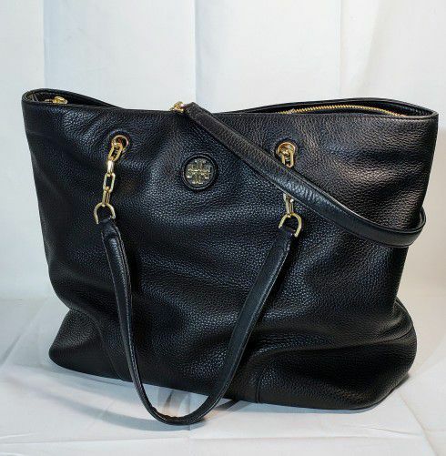 Tory Burch- Genuine Whipstitch Logo Tote, Leather.