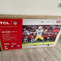 58” 4K TCL TV with Upgraded Speakers and Subwoofer - SEALED IN BOX