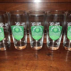 SET OF FIVE(5) FIRESTONE WALKER BREWING CO.  PINT GLASSES