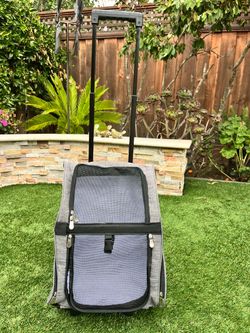 KOPEKS Deluxe Travel Airline-Approved Dog & Cat Carrier Backpack, Grey