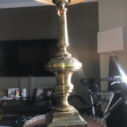 Vintage Tall Brass Lamp