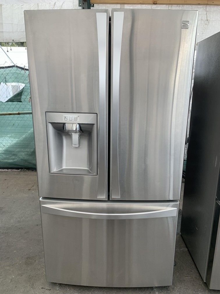 REFRIGERATOR 3 DOORS KENMORE STAINLESS STEEL 🆓️Free Delivery 🆓️