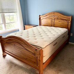 Queen Size Wood Bed Frame - Will Deliver