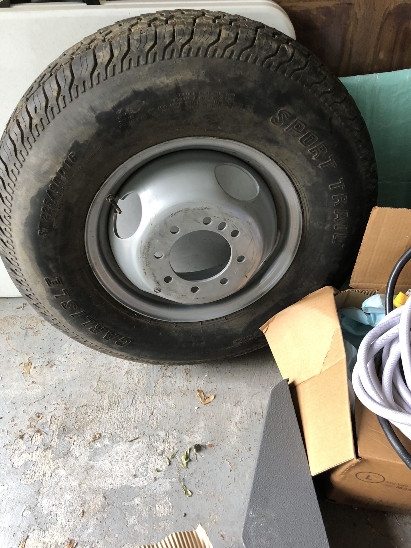 Trailer tire and rim