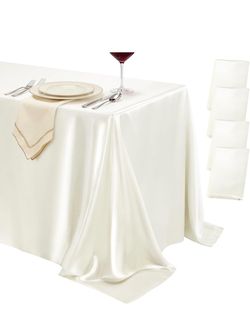 7 Ivory Rectangle Table Cloths