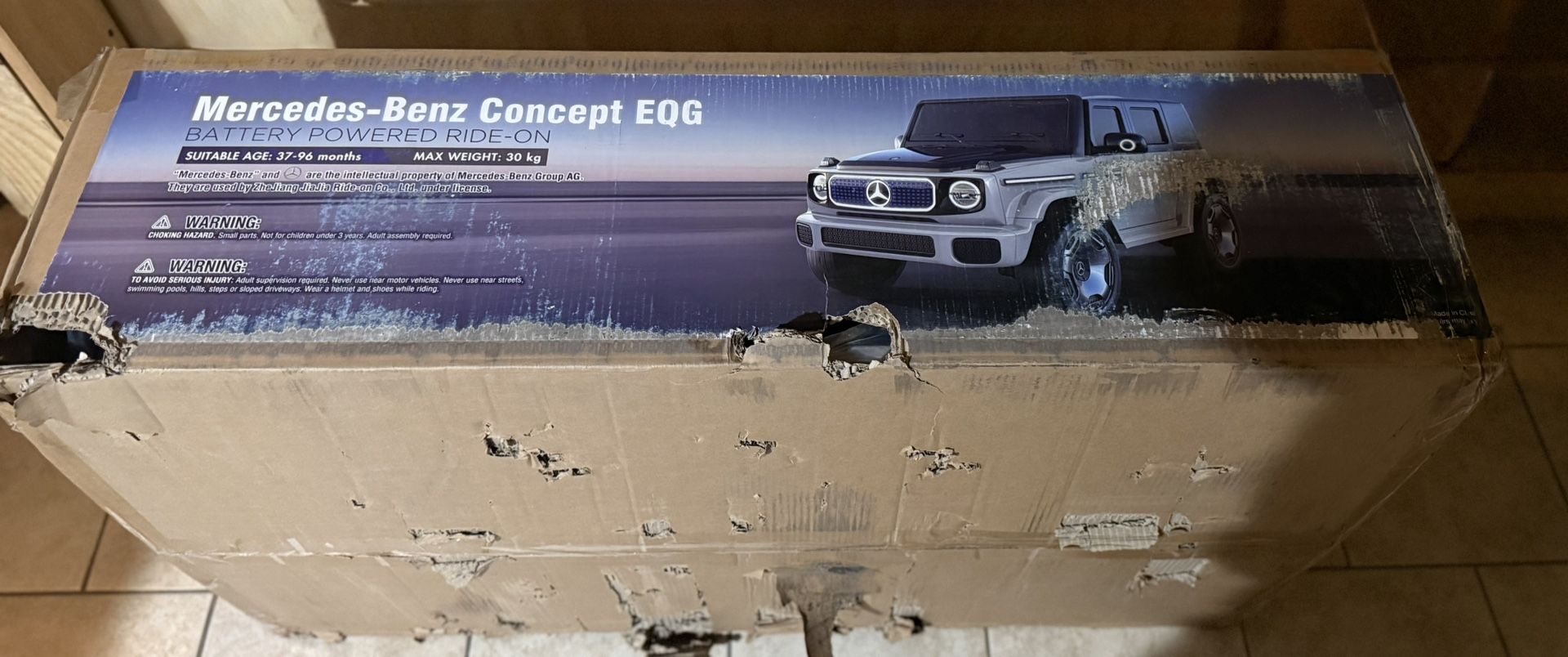 Hetoy Gray 12V Mercedes EQG Ride On Car