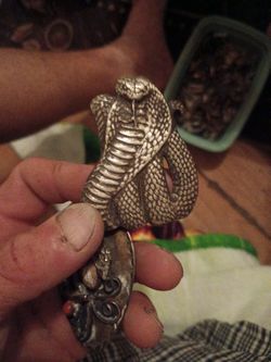 Silver Handmade Cobra It Was Around Your Collar Like If You're A Cowboy Or Something Where That Near