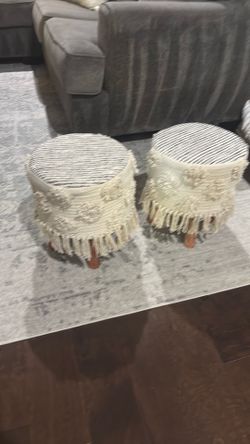 Two Boho footstools