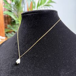 Pikake 14k Gold Filled Necklace Mother of Pearl Pendant