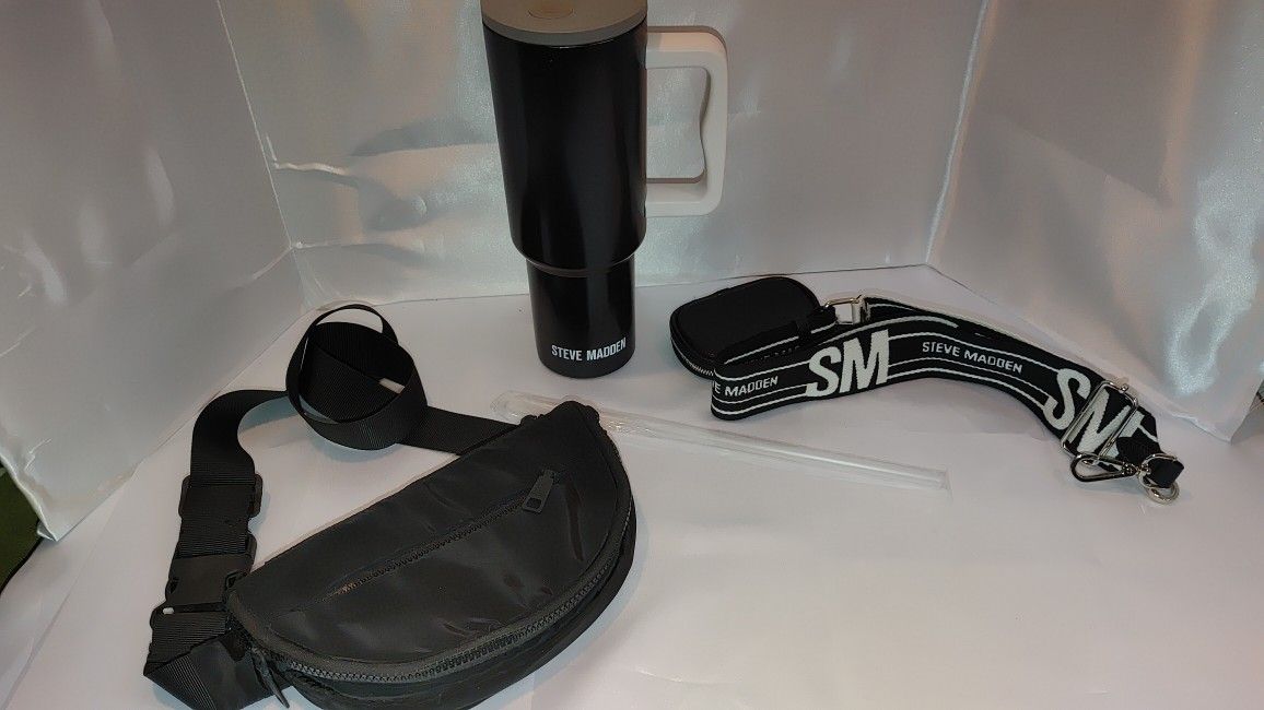 Steve Madden sling or belt bag, Tumbler & Signature Strap w. Small Pouch