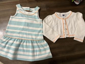 Janie and Jack dress with cardigan