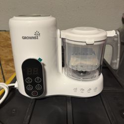 Grownsy Baby Food Maker with Steam Basket, One Step Baby Food Processor Steamer Puree Blender Grinder Mills Machine, Auto Cooking Grinding and Sterili