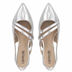 Women’s Silver Monique Slingback Pump