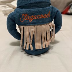 Stagecoach 2026 denim and fringe jacket koozie
