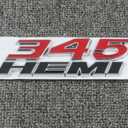 345 Hemi Badge Emblem Adhesive Back SEE ALL PICS SOLD SEPARATELY SHIPPING AVAILABLE 