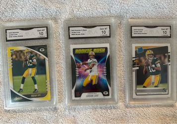 3 Jordan Love Graded 10 Football Cards!