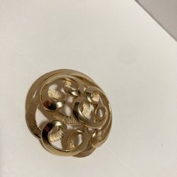 Crown Trifari  Gold Tone Brooch 