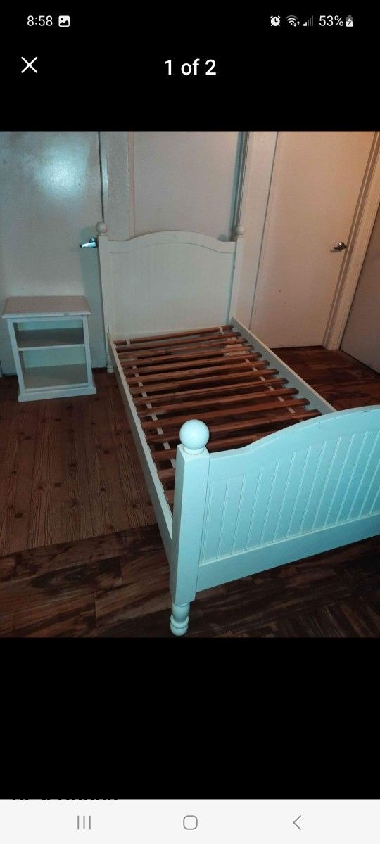 Twin Bed Frame And One Night Stand 