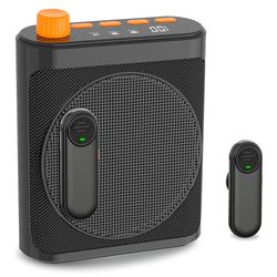 Voice Amplifier for Teachers with 2 Mic, Rechargeable Bluetooth Speaker System for Classroom, Yoga, Meetings, Speeches