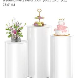 3 New Round Cylinder Stands