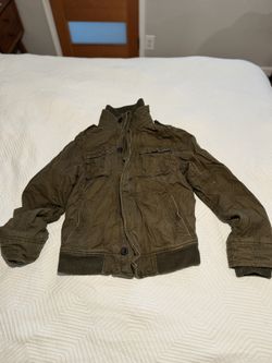 Abercrombie And Fitch Vintage Olive Green Military Field Jacket