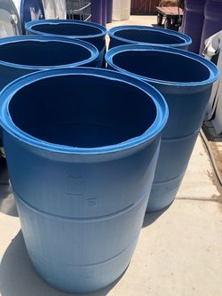 55 gallon Plastic *Open Top* barrels *Food Grade*