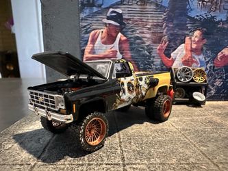 M2 Chevy C10 Dia De Los Muertos Lifted Truck w/ Dually Wheels