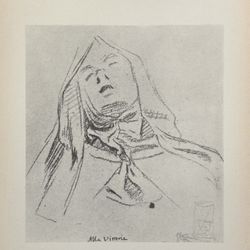 STUDY - ST. TERESA Giovanni Gian Lorenzo Bernini Fine Art Print Antique Vintage 1940’s Original Italy Italian Printed Collectible STUDIO - S. TERESA