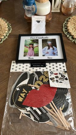 Graduation props, frame, and cards