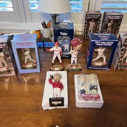 Phillies Bobbleheads $15 each, 1 Chase Utley no box